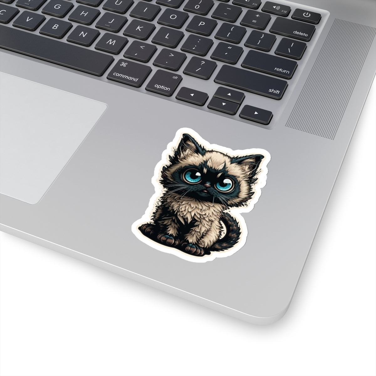 Kiss-Cut Sticker of cute funny siamise cat kitten for your collection