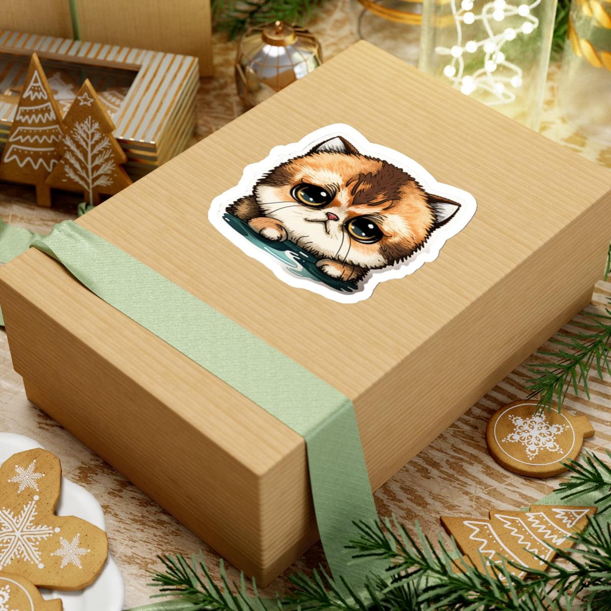 Kiss-Cut Sticker of cute funny cat kitten for your collection
