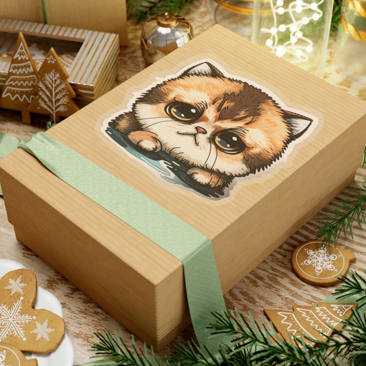 Kiss-Cut Sticker of cute funny cat kitten for your collection