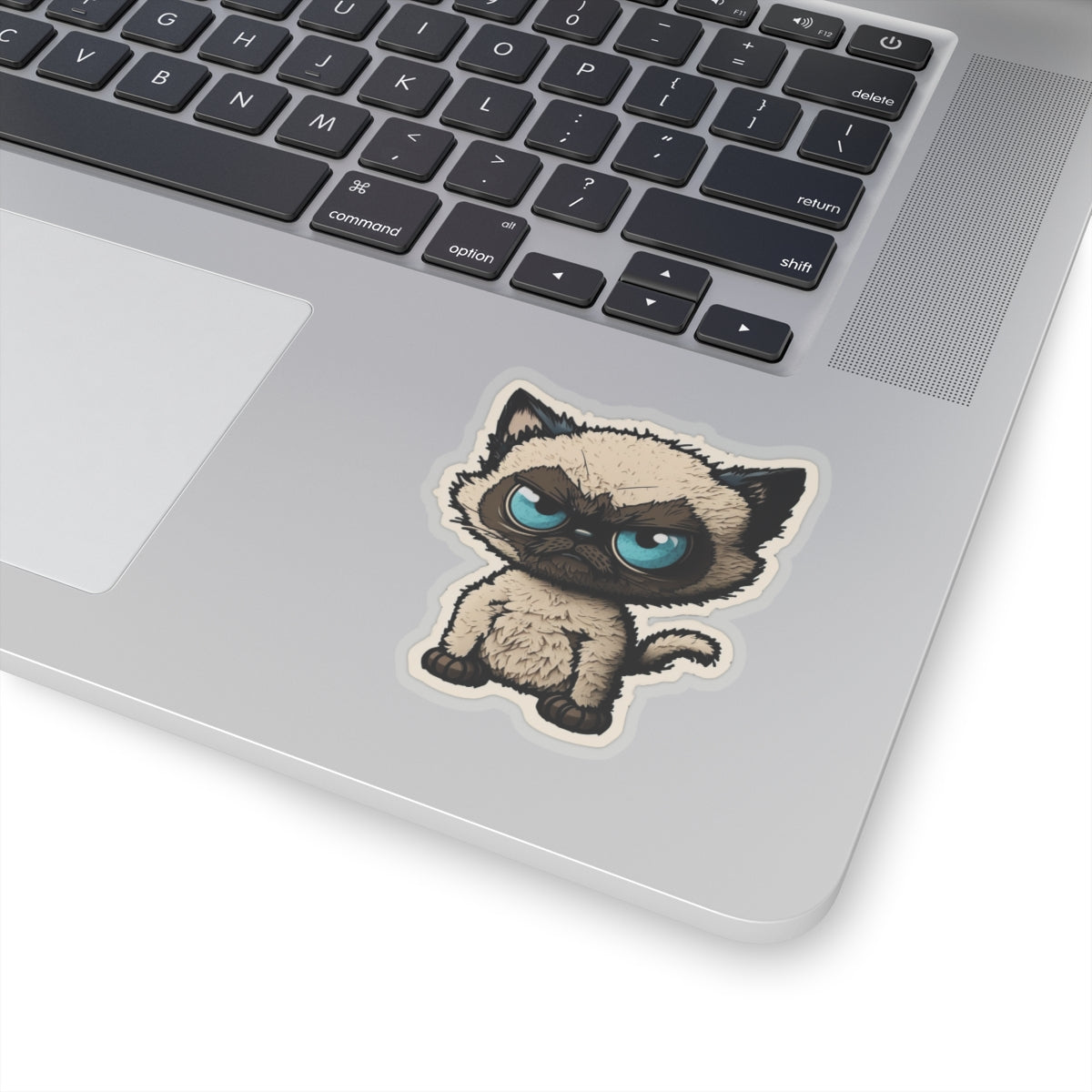 Kiss-Cut Sticker of cute funny angry siamise cat kitten for your collection