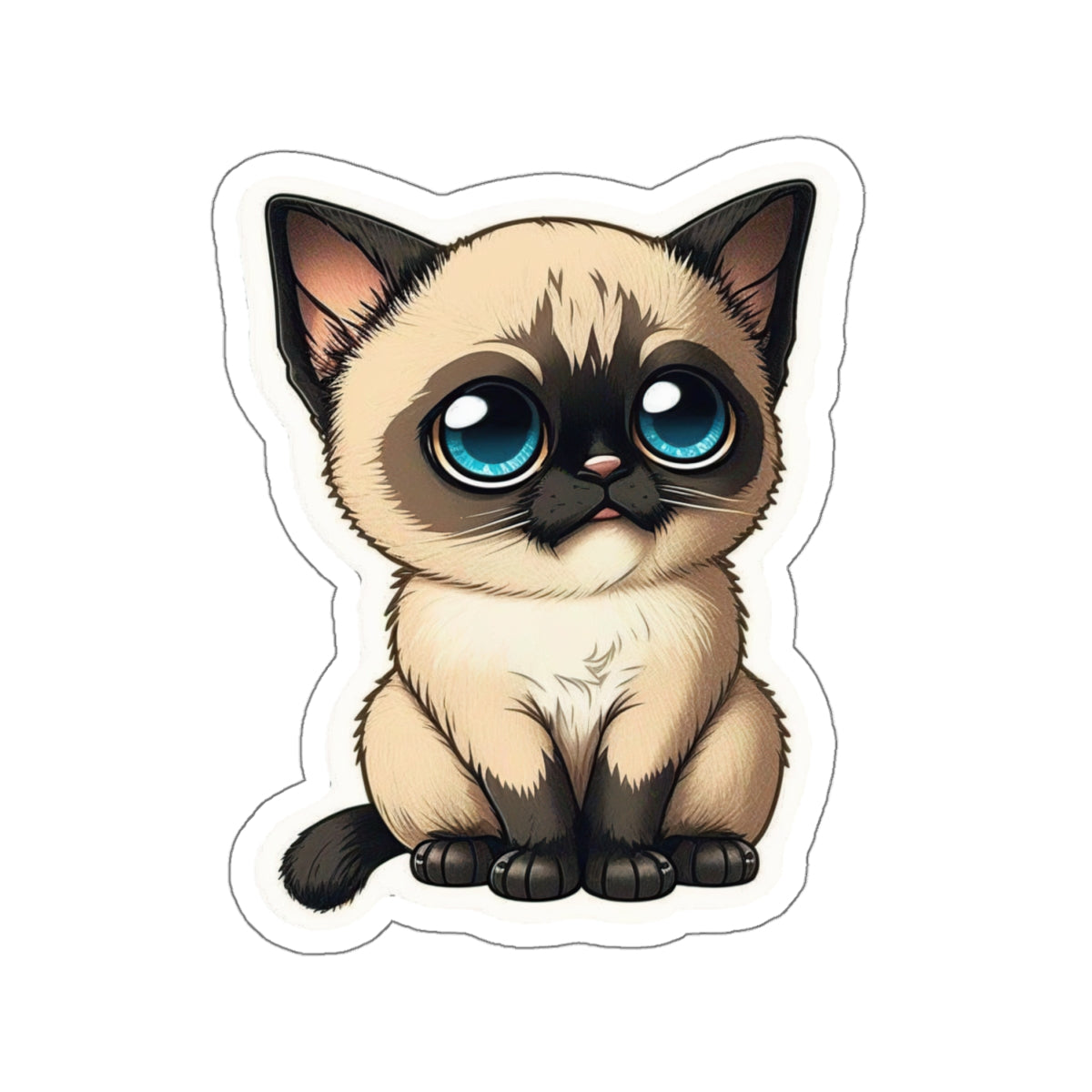 Kiss-Cut Sticker of cute funny cat kitten for your collection