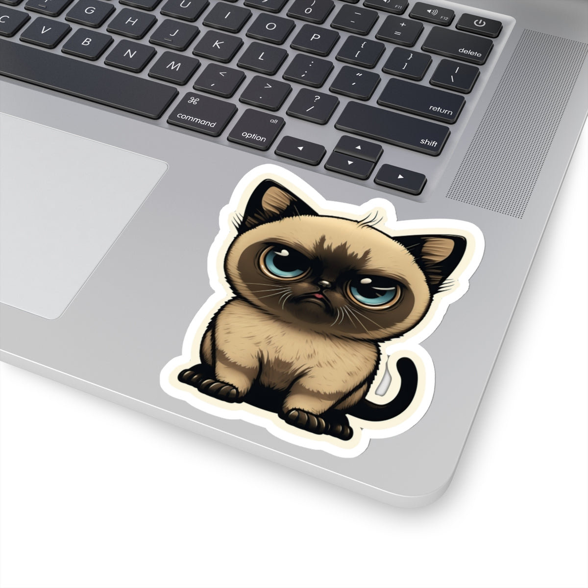 Kiss-Cut Sticker of cute funny siamise cat kitten for your collection