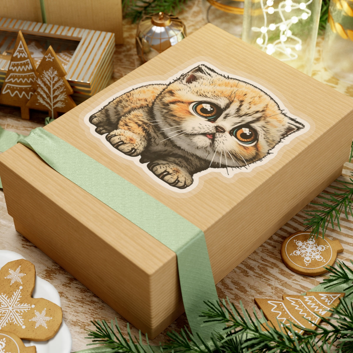 Kiss-Cut Sticker of cute funny cat kitten for your collection