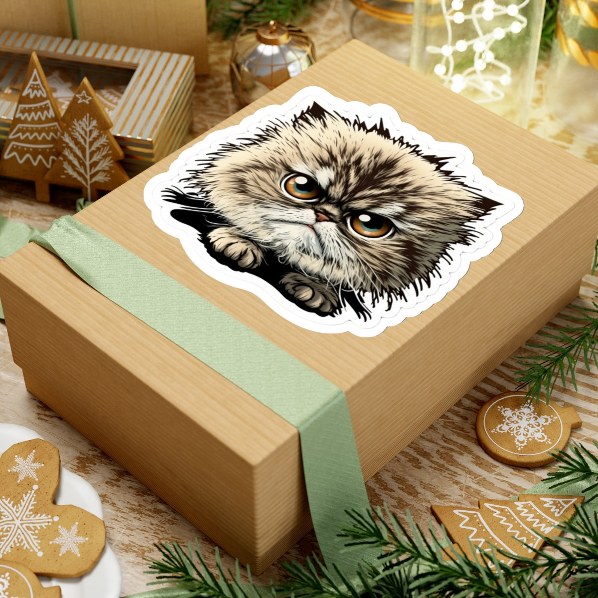 Kiss-Cut Sticker of cute funny cat kitten  for your collection