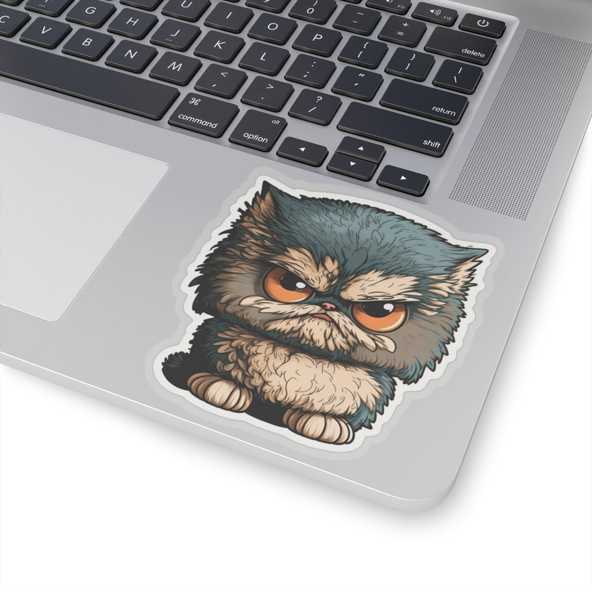 Kiss-Cut Sticker of cute funny angry cat kitten for your collection