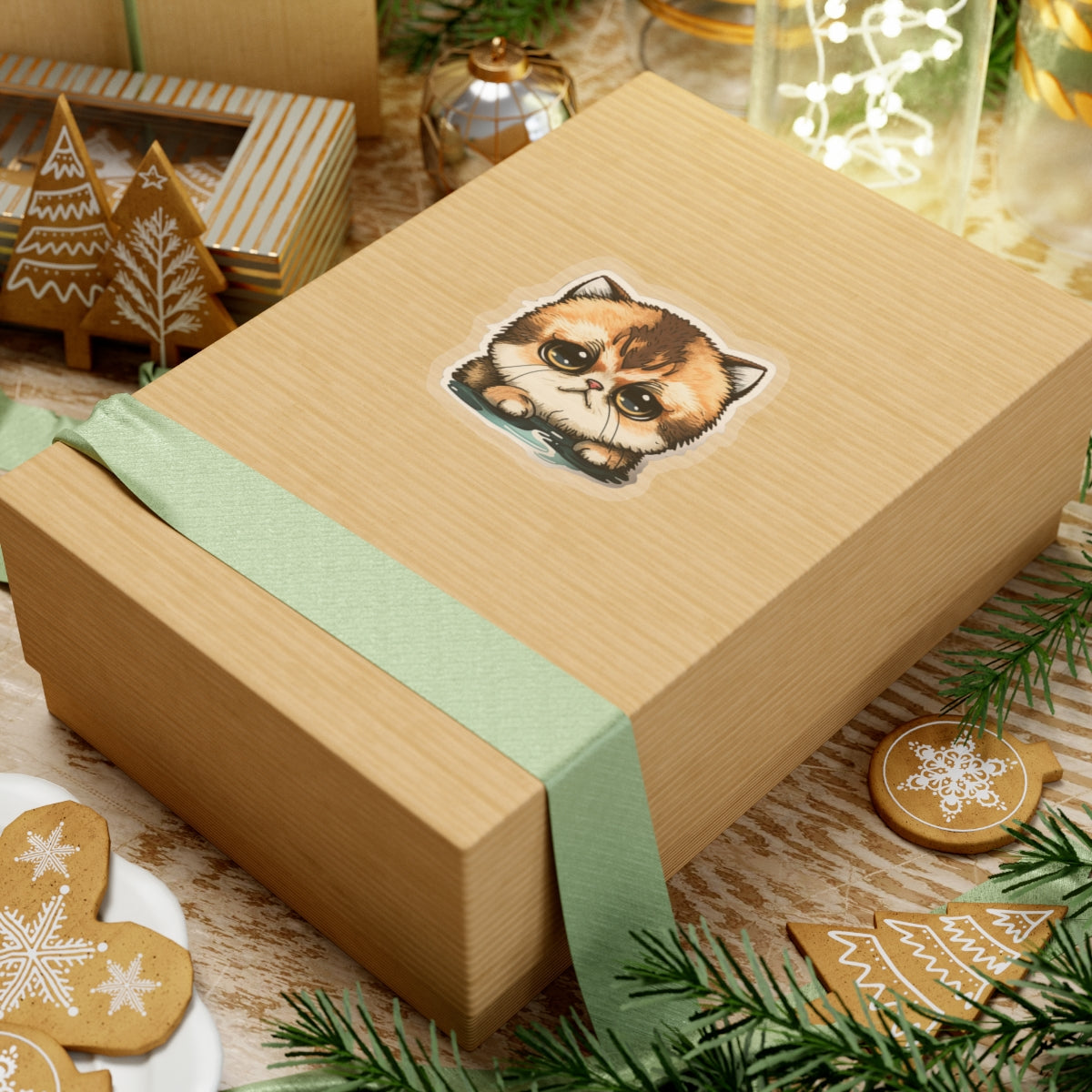 Kiss-Cut Sticker of cute funny cat kitten for your collection
