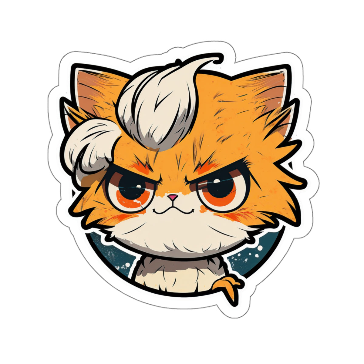 Kiss-Cut Sticker of cute funny anime cat kitten for your collection