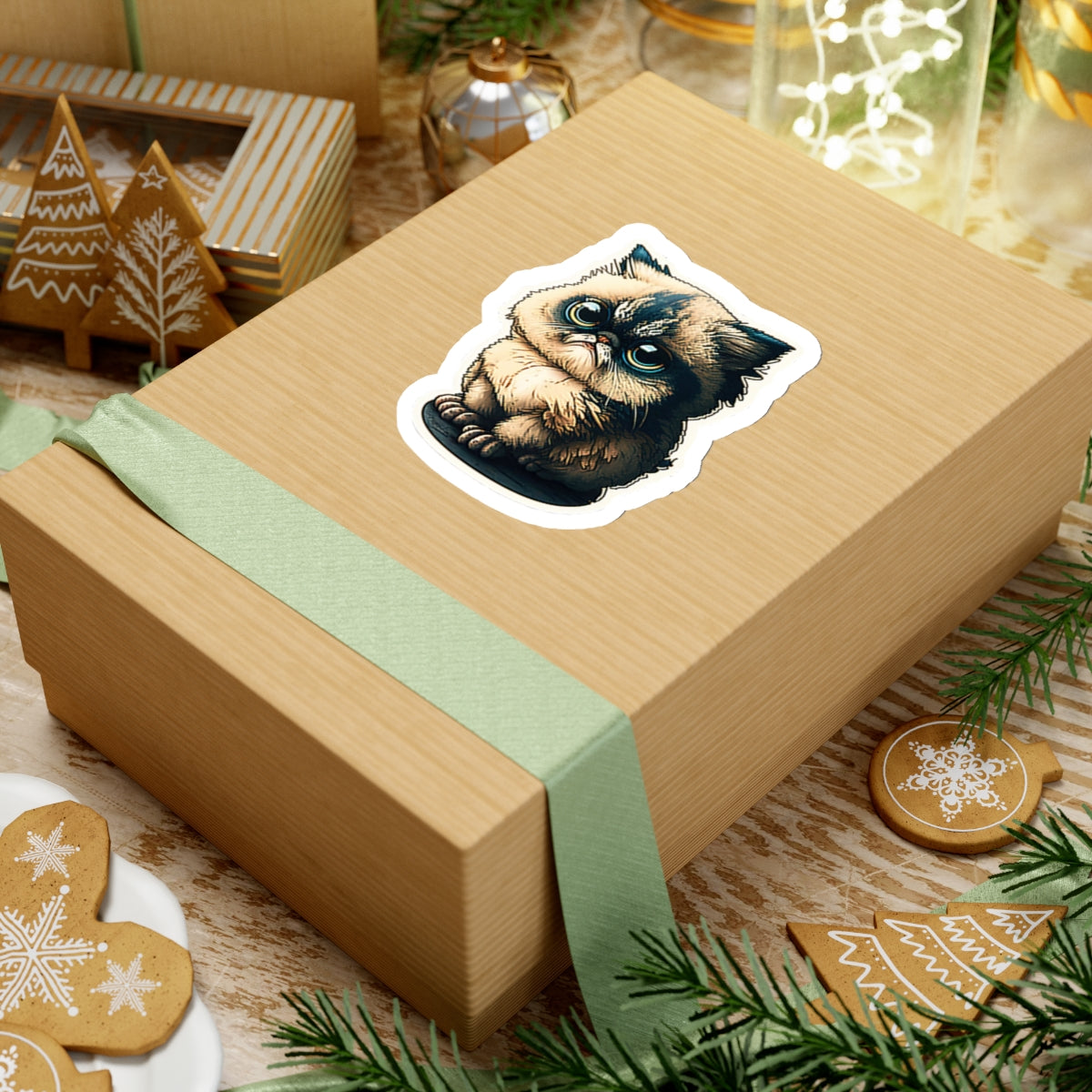 Kiss-Cut Sticker of cute funny cat kitten for your collection