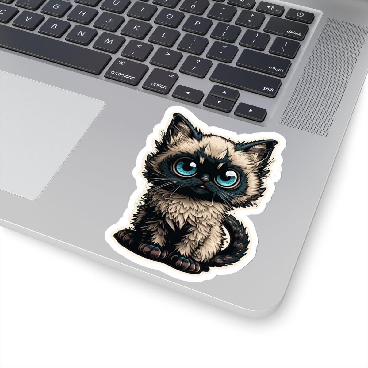 Kiss-Cut Sticker of cute funny siamise cat kitten for your collection