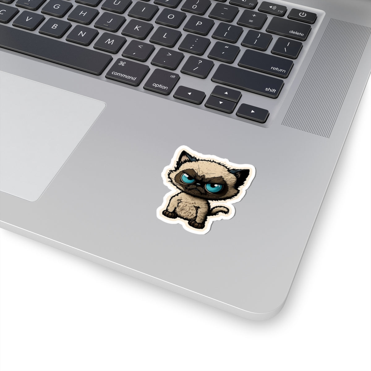 Kiss-Cut Sticker of cute funny angry siamise cat kitten for your collection