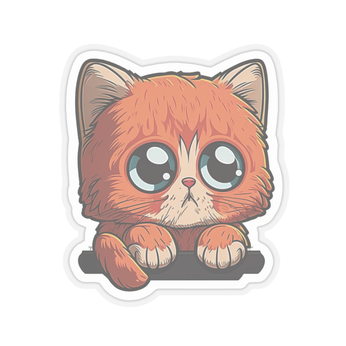 Kiss-Cut Sticker of cute funny cat kitten for your collection