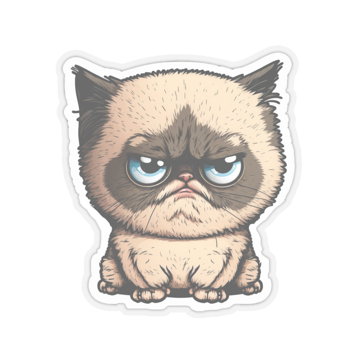Kiss-Cut Sticker of cute funny cat kitten for your collection