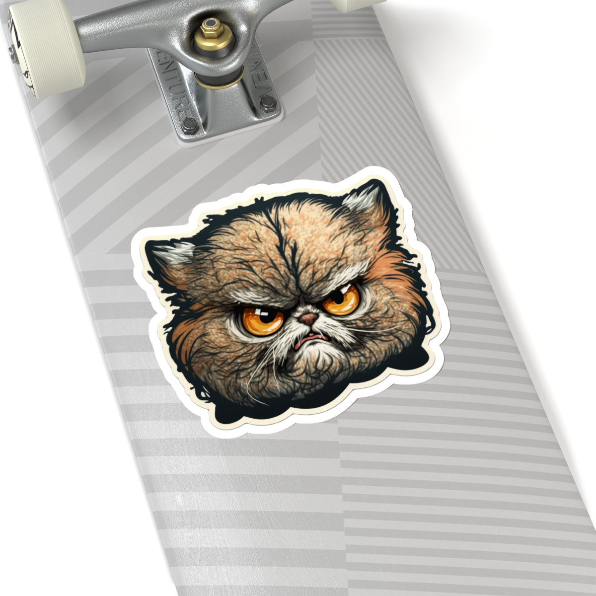 Kiss-Cut Sticker of cute funny angry cat kitten for your collection