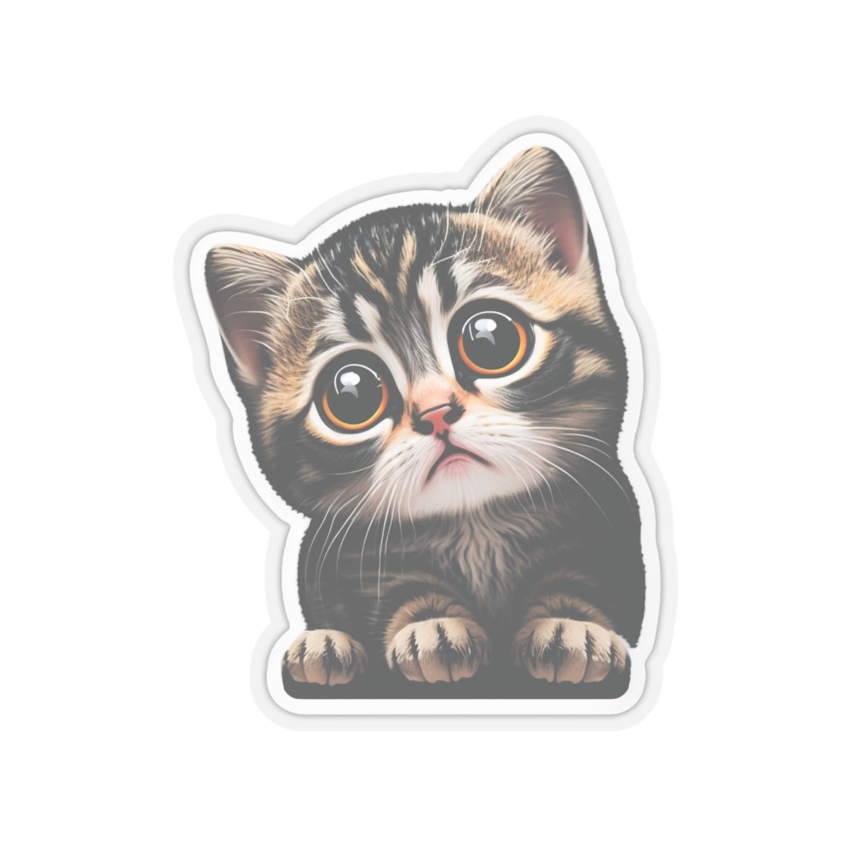 Kiss-Cut Sticker of cute funny cat kitten for your collection