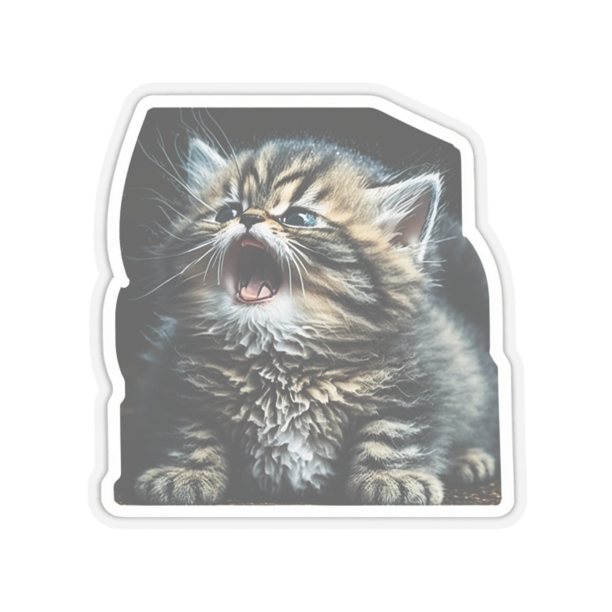 Kiss-Cut Sticker of cute funny siberian cat kitten for your collection