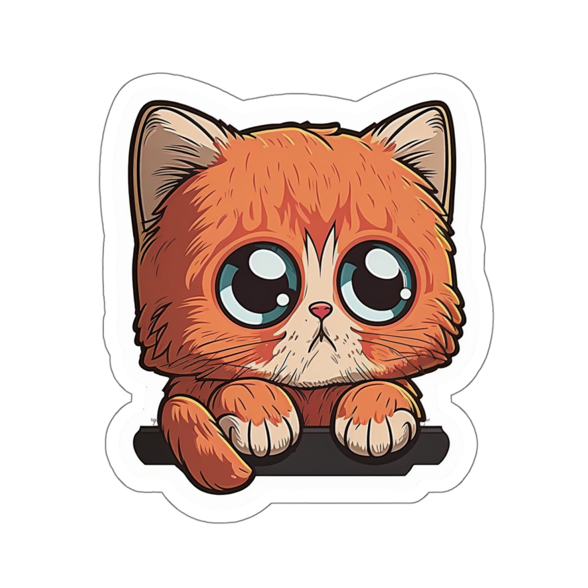 Kiss-Cut Sticker of cute funny cat kitten for your collection