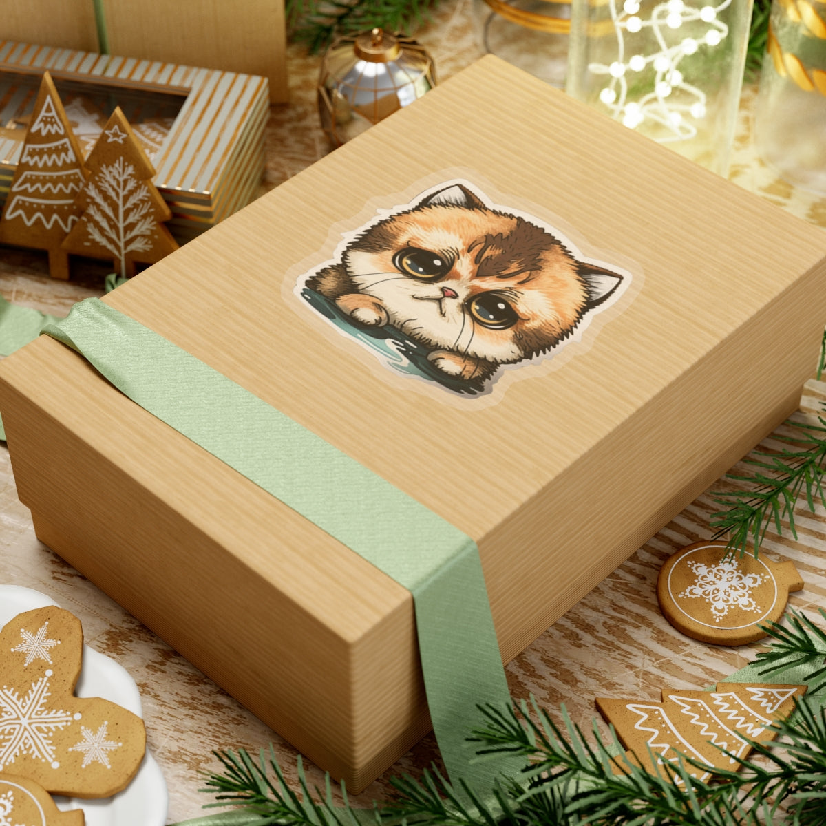 Kiss-Cut Sticker of cute funny cat kitten for your collection