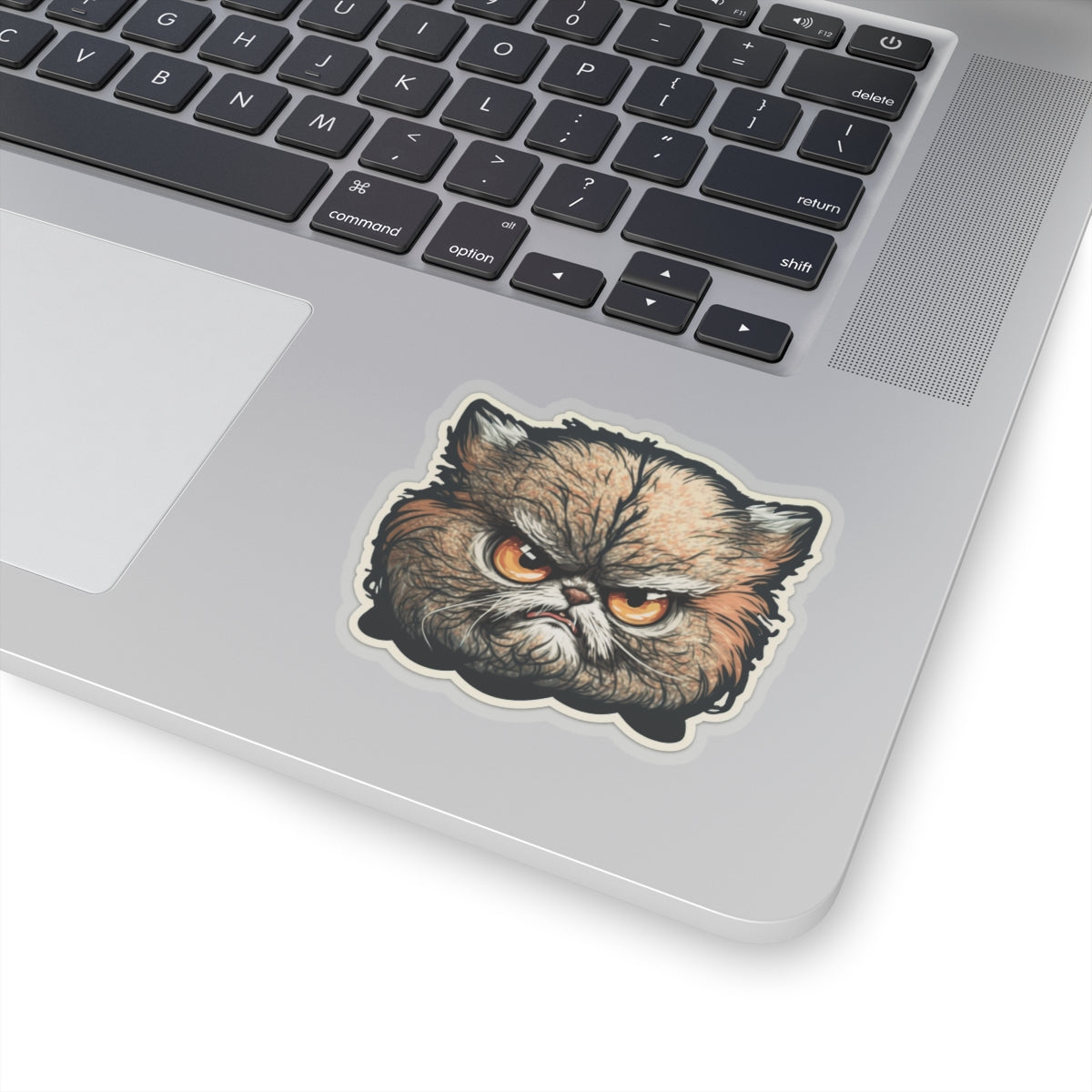 Kiss-Cut Sticker of cute funny angry cat kitten for your collection