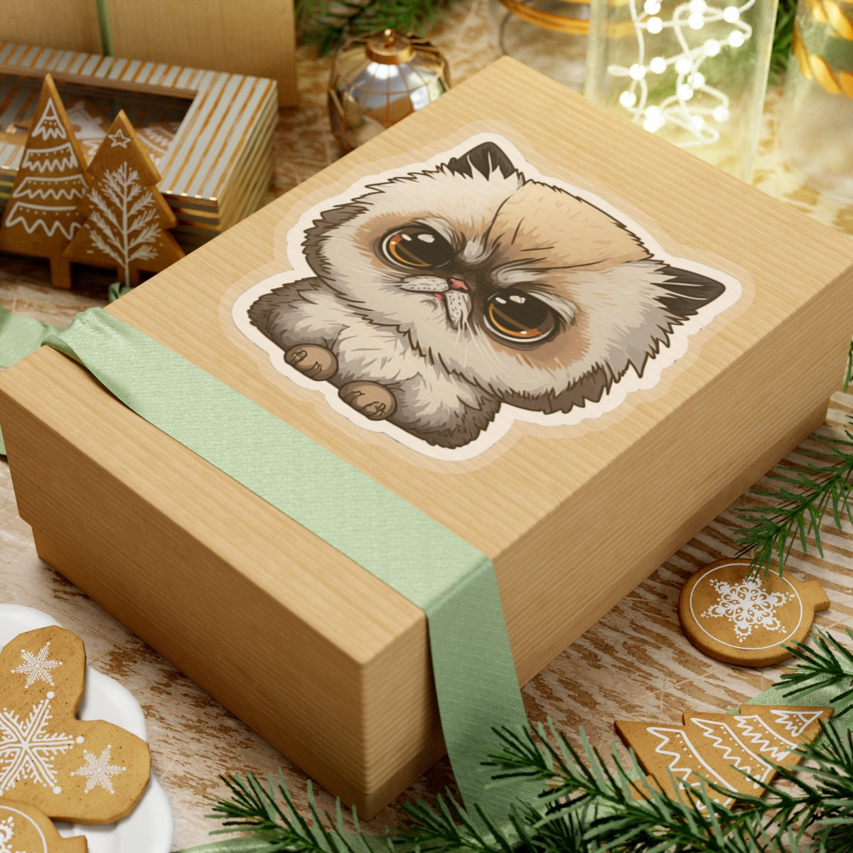 Kiss-Cut Sticker of cute funny cat kitten for your collection