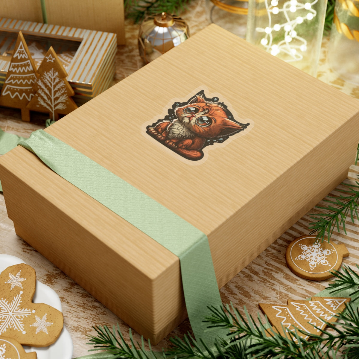 Kiss-Cut Sticker of cute funny cat kitten for your collection