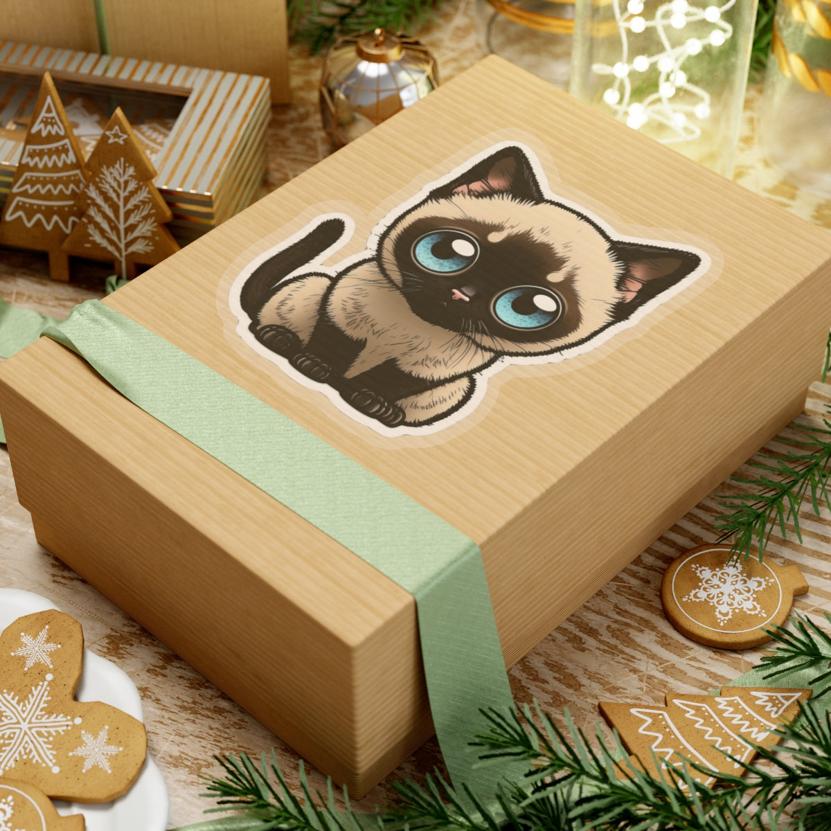Kiss-Cut Sticker of cute funny cat kitten for your collection