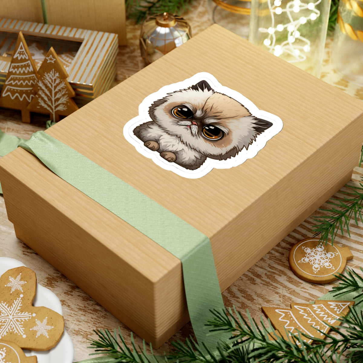 Kiss-Cut Sticker of cute funny cat kitten for your collection