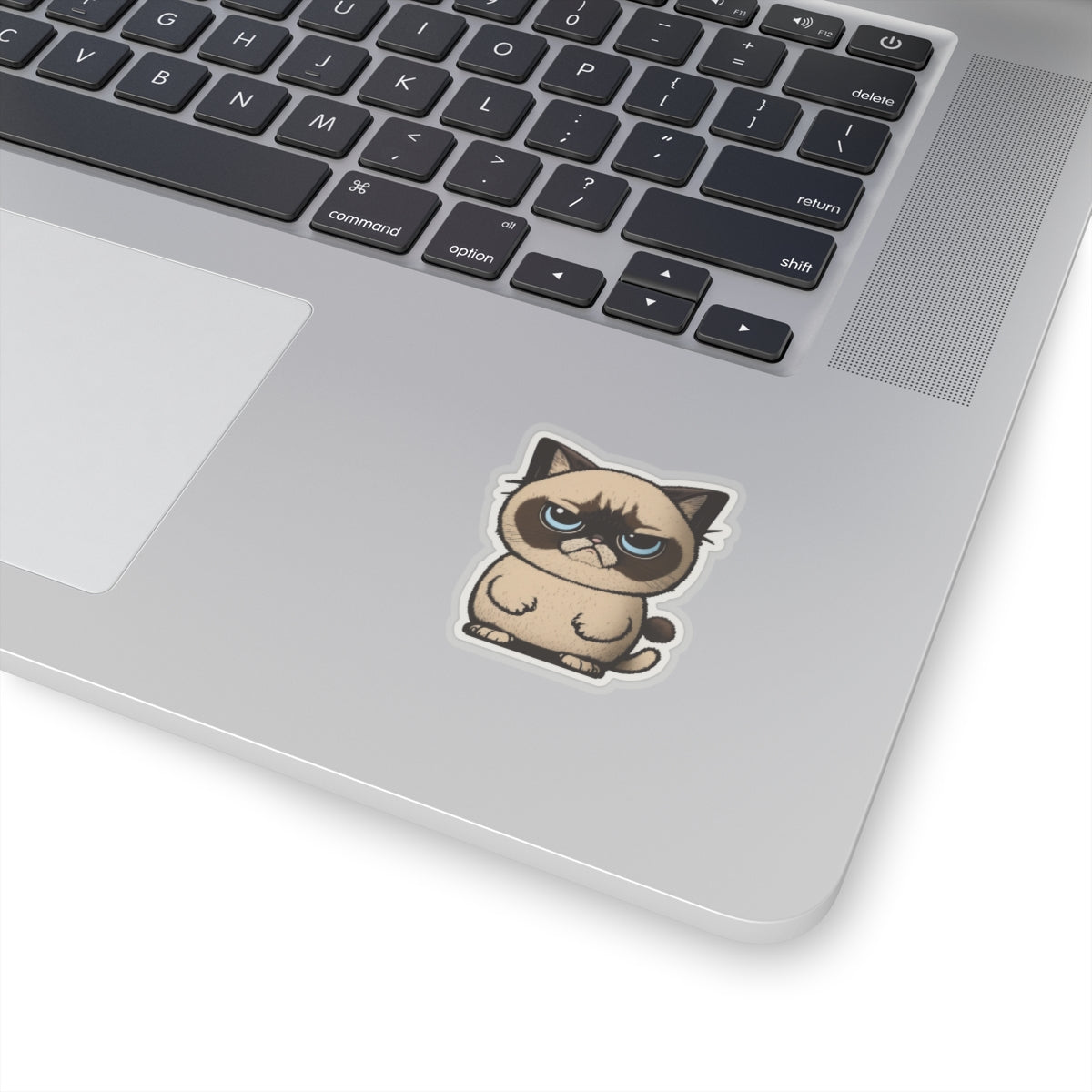 Kiss-Cut Sticker of cute funny grumpy siamise cat kitten for your collection