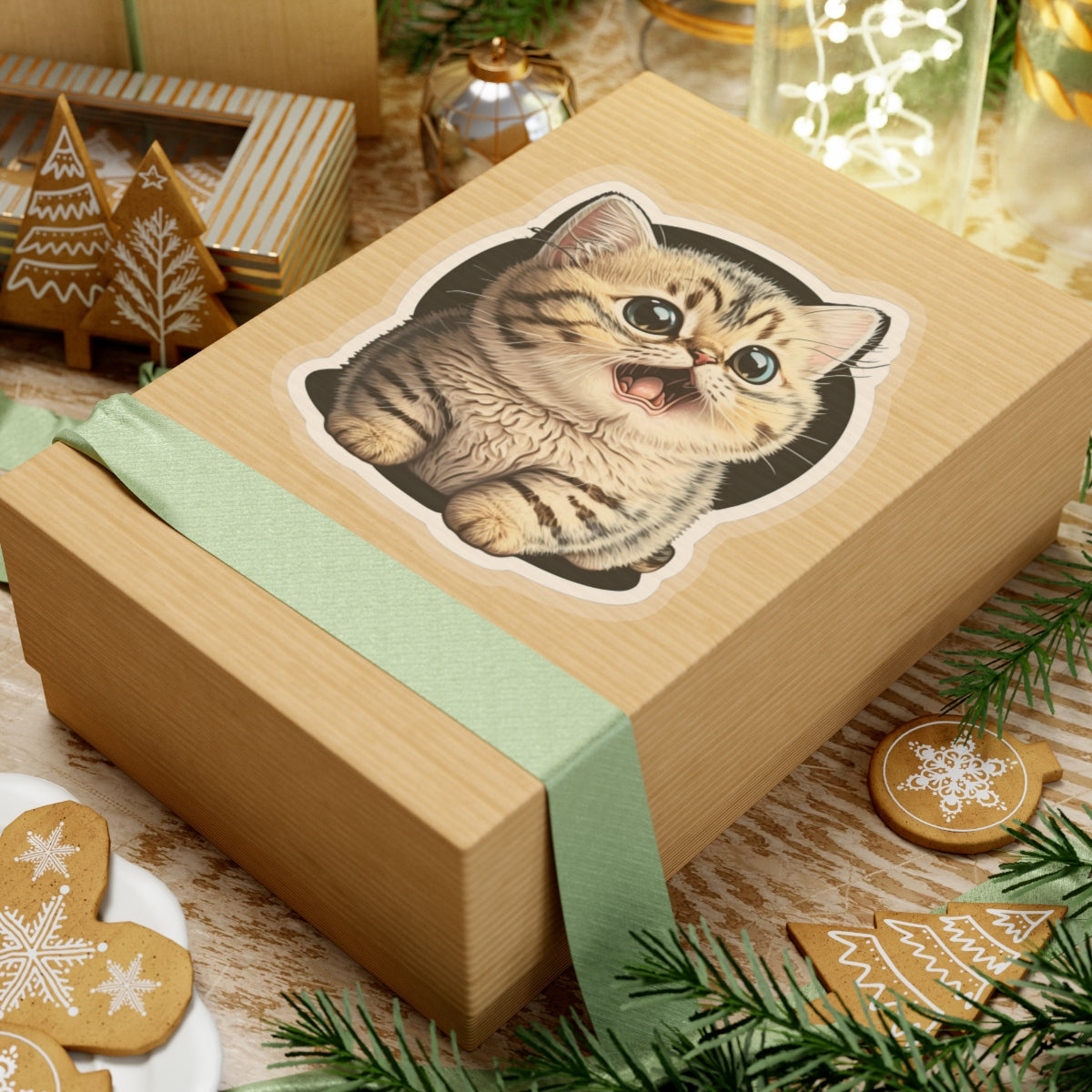 Kiss-Cut Sticker of cute funny burmilla cat kitten for your collection