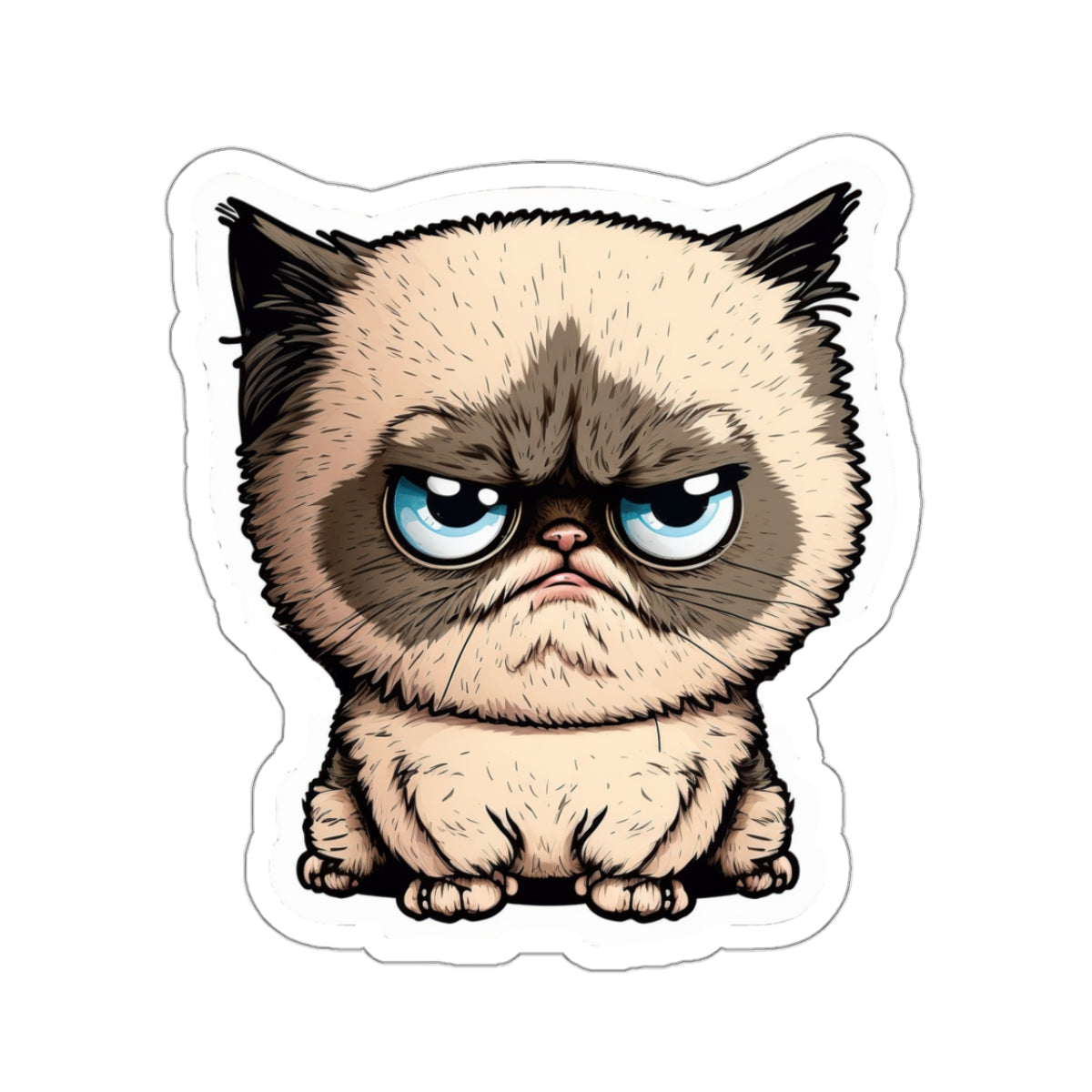 Kiss-Cut Sticker of cute funny cat kitten for your collection