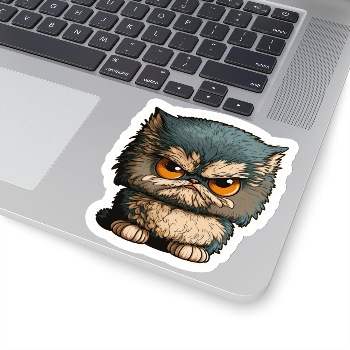 Kiss-Cut Sticker of cute funny angry cat kitten for your collection