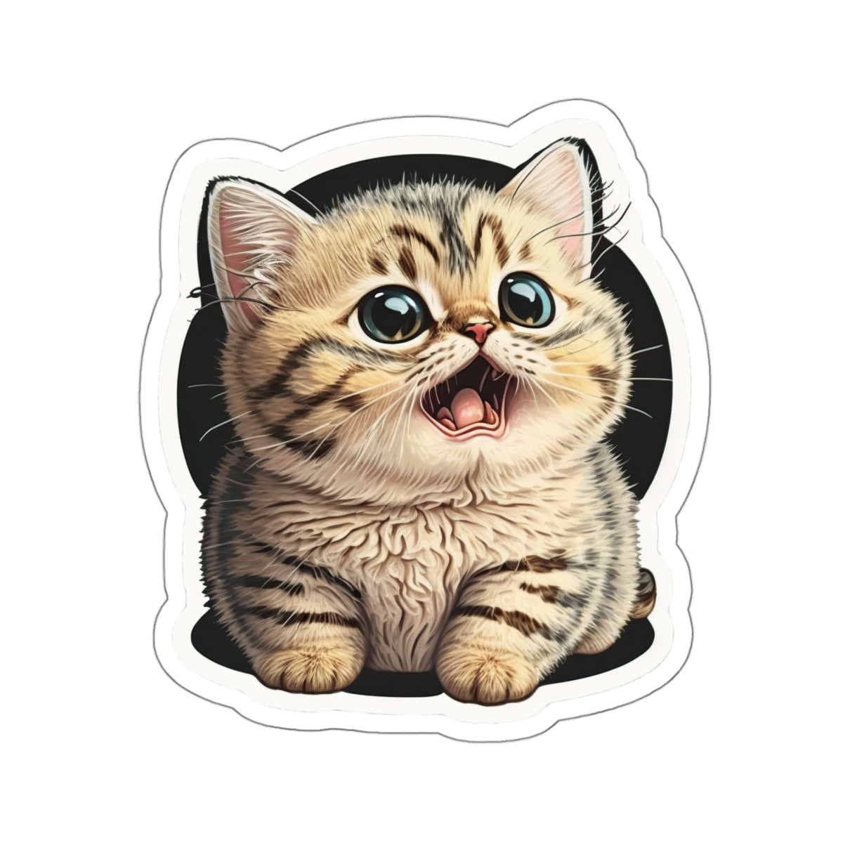 Kiss-Cut Sticker of cute funny burmilla cat kitten for your collection