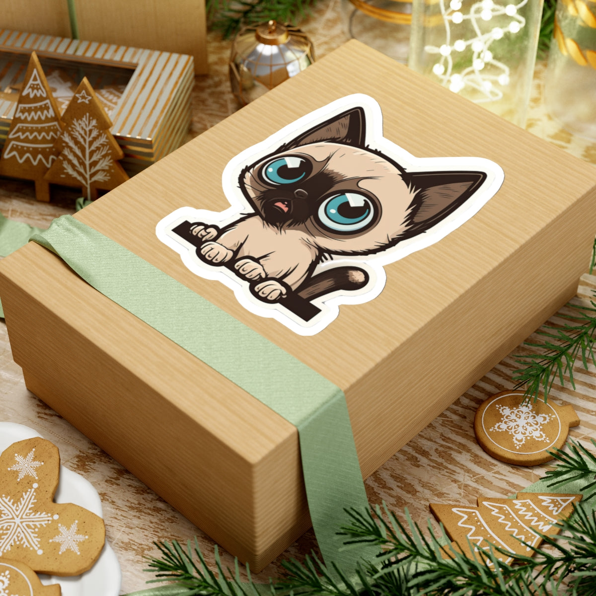 Kiss-Cut Sticker of cute funny cat kitten for your collection
