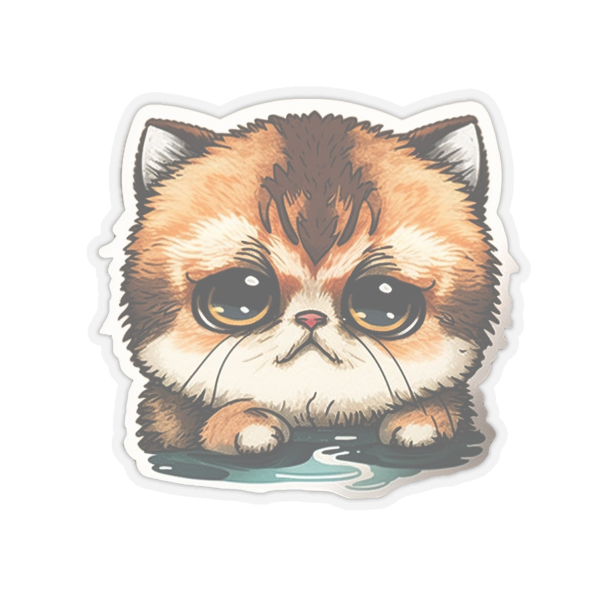 Kiss-Cut Sticker of cute funny cat kitten for your collection