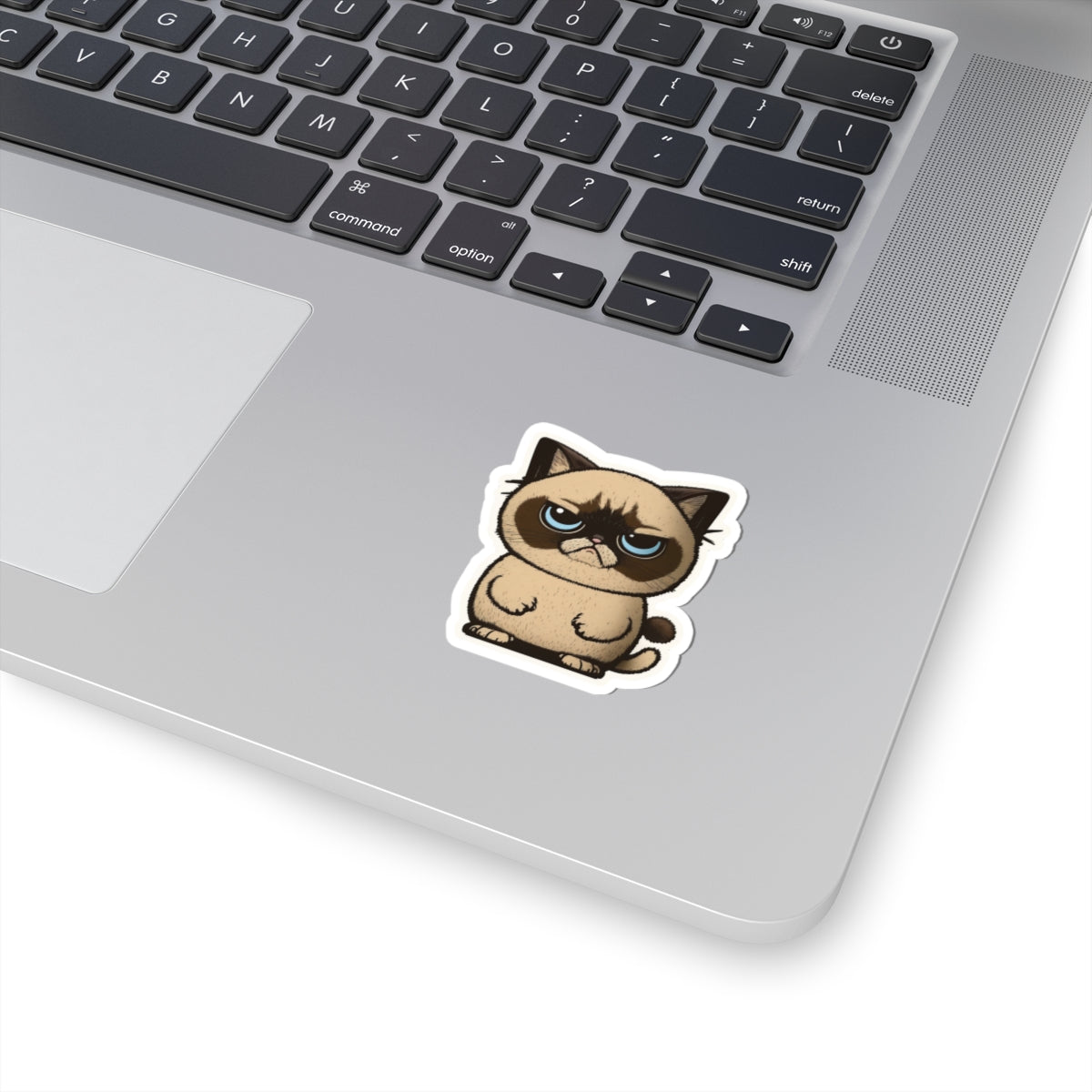 Kiss-Cut Sticker of cute funny grumpy siamise cat kitten for your collection
