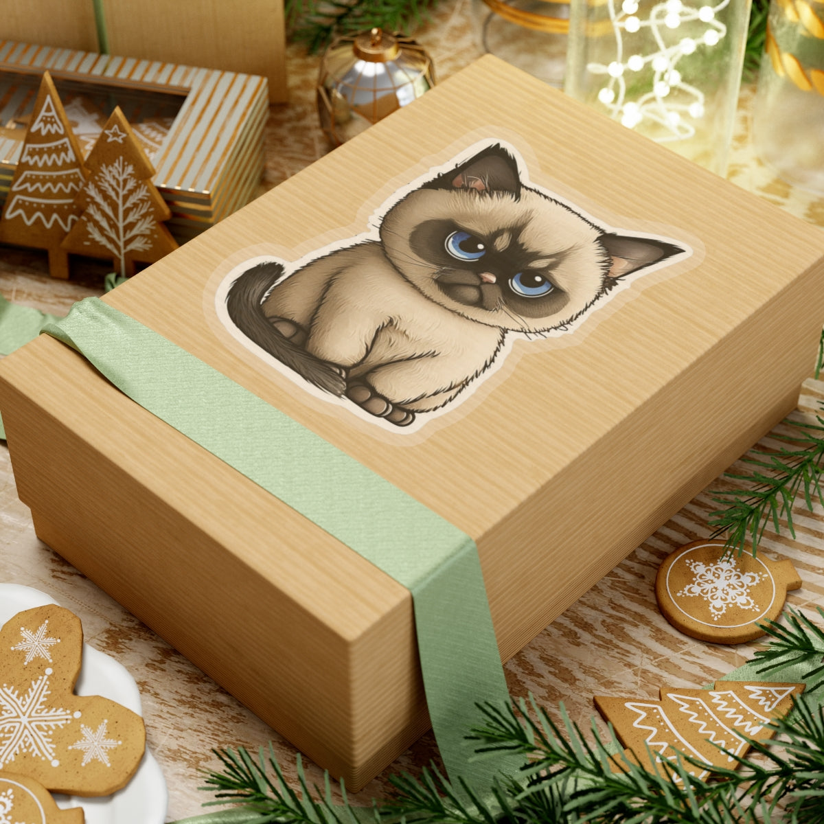 Kiss-Cut Sticker of cute funny cat kitten for your collection