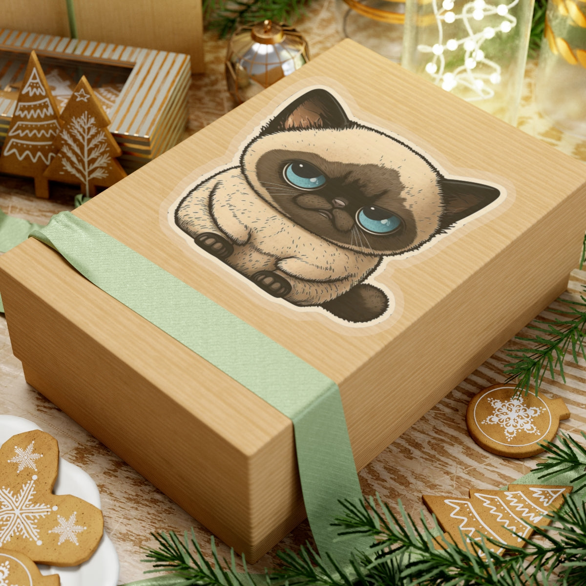 Kiss-Cut Sticker of cute funny cat kitten for your collection