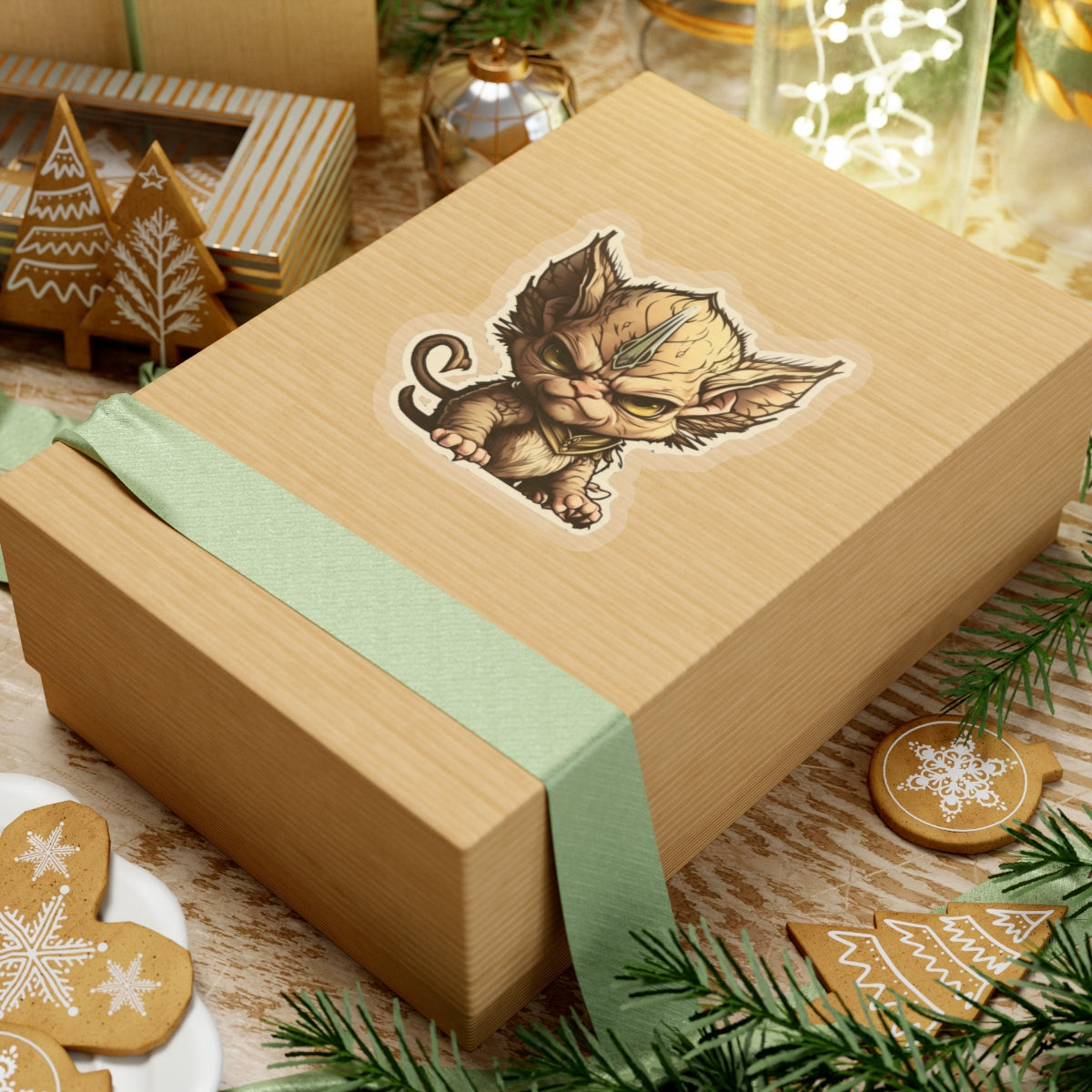 Kiss-Cut Sticker of cute funny angry sphinx cat kitten for your collection
