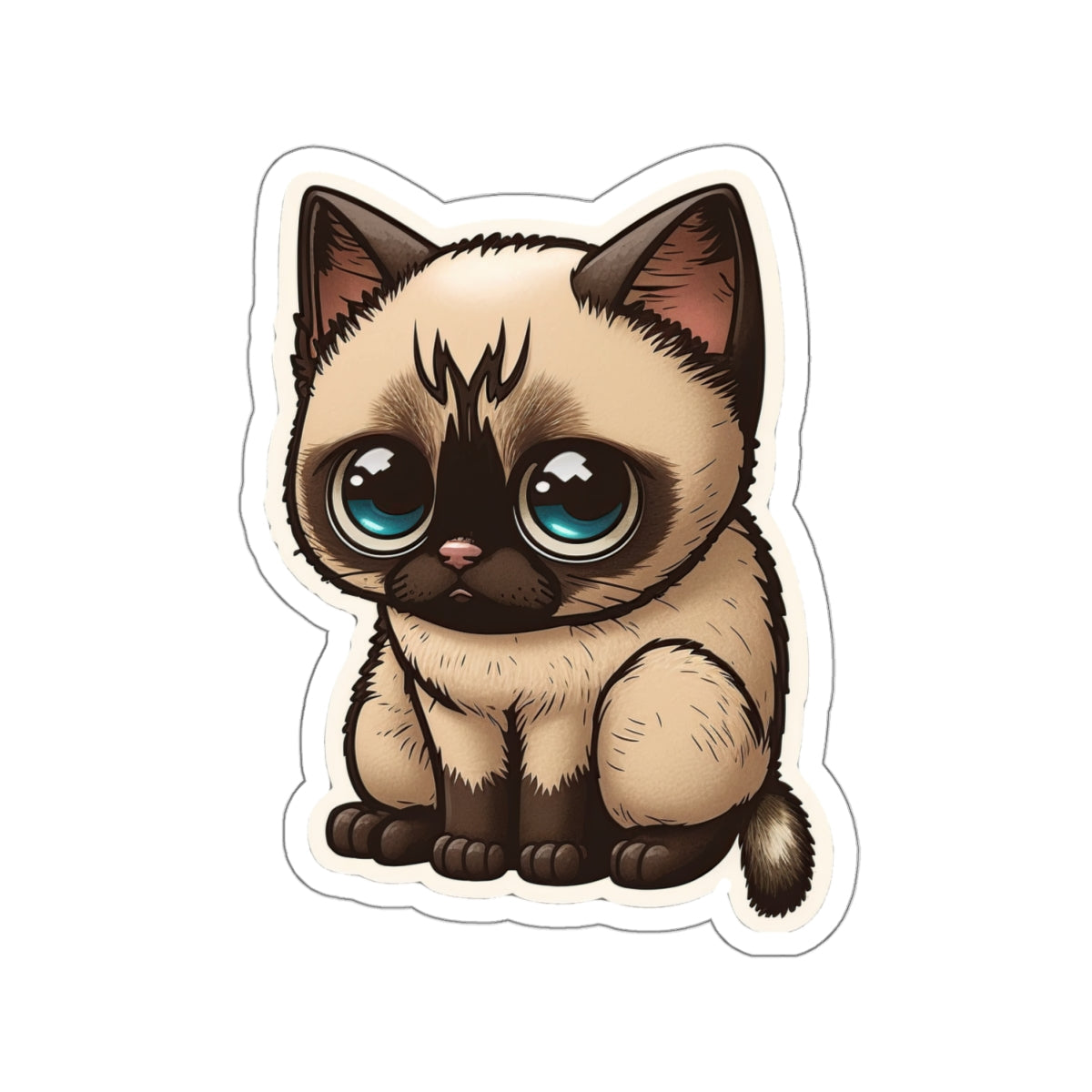 Kiss-Cut Sticker of cute funny cat kitten  for your collection