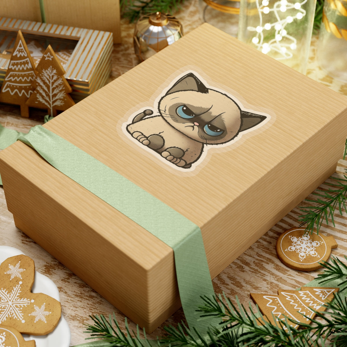 Kiss-Cut Sticker of cute funny cat kitten for your collection