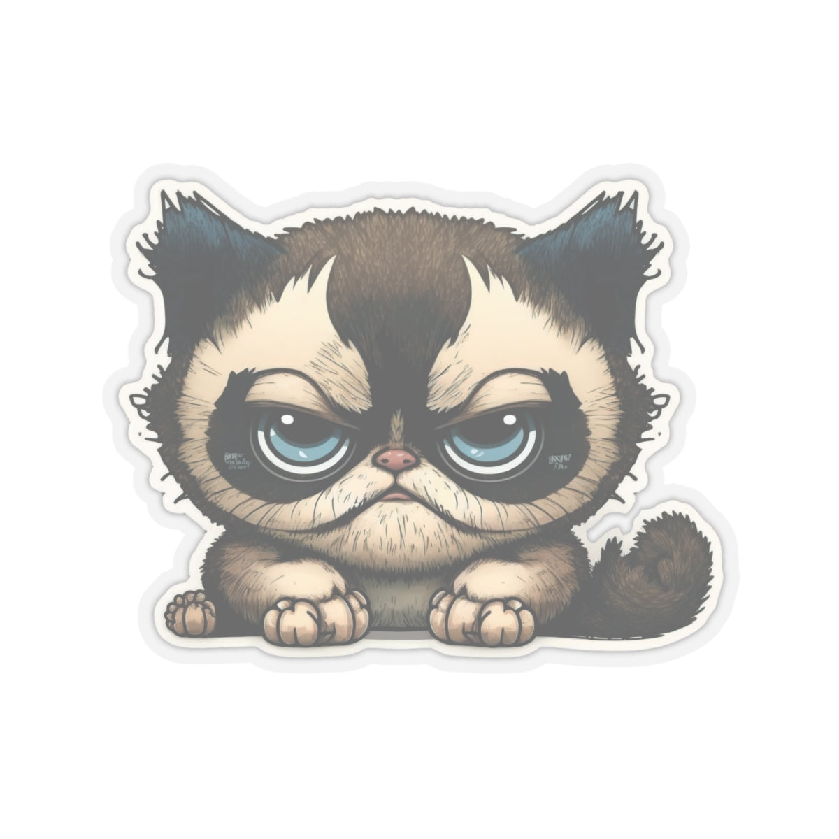 Kiss-Cut Sticker of cute funny cat kitten for your collection