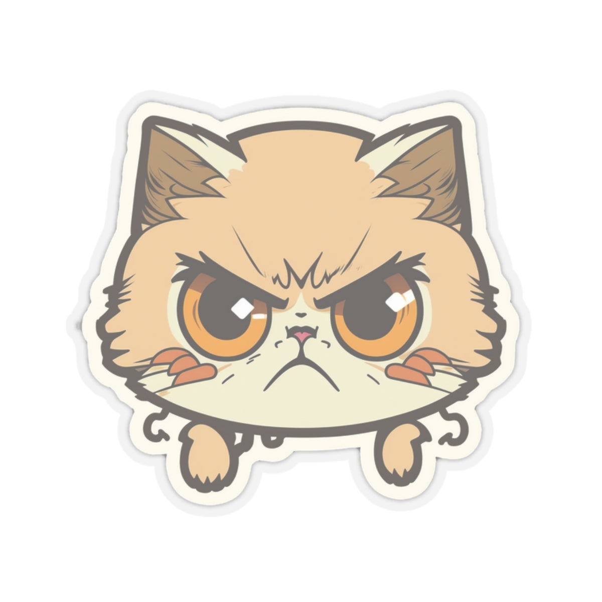 Kiss-Cut Sticker of cute funny anime cat kitten for your collection