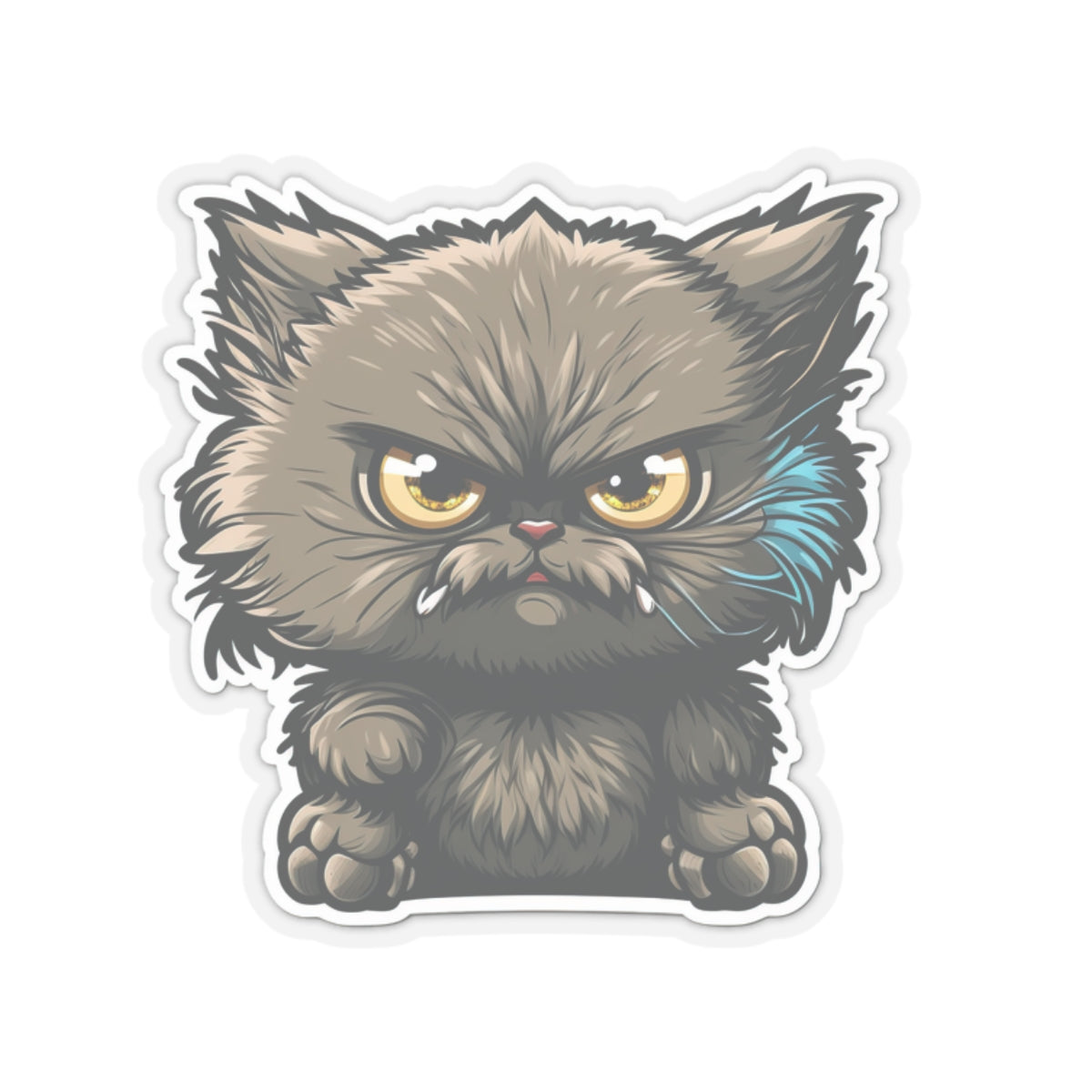Kiss-Cut Sticker of cute funny cat kitten for your collection