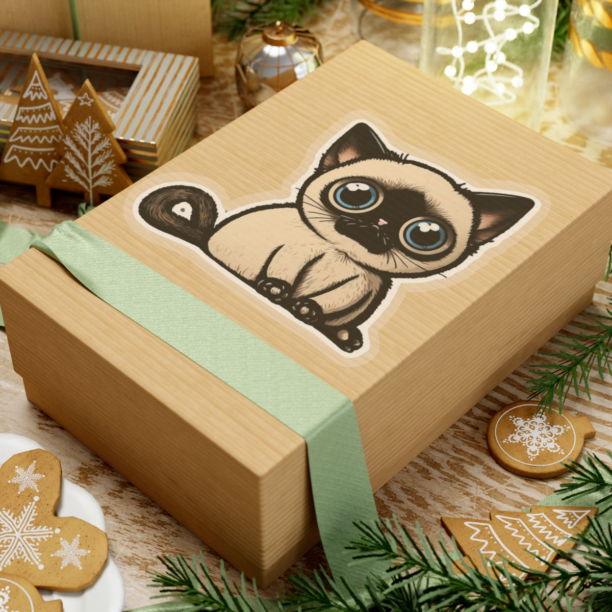 Kiss-Cut Sticker of cute funny cat kitten for your collection