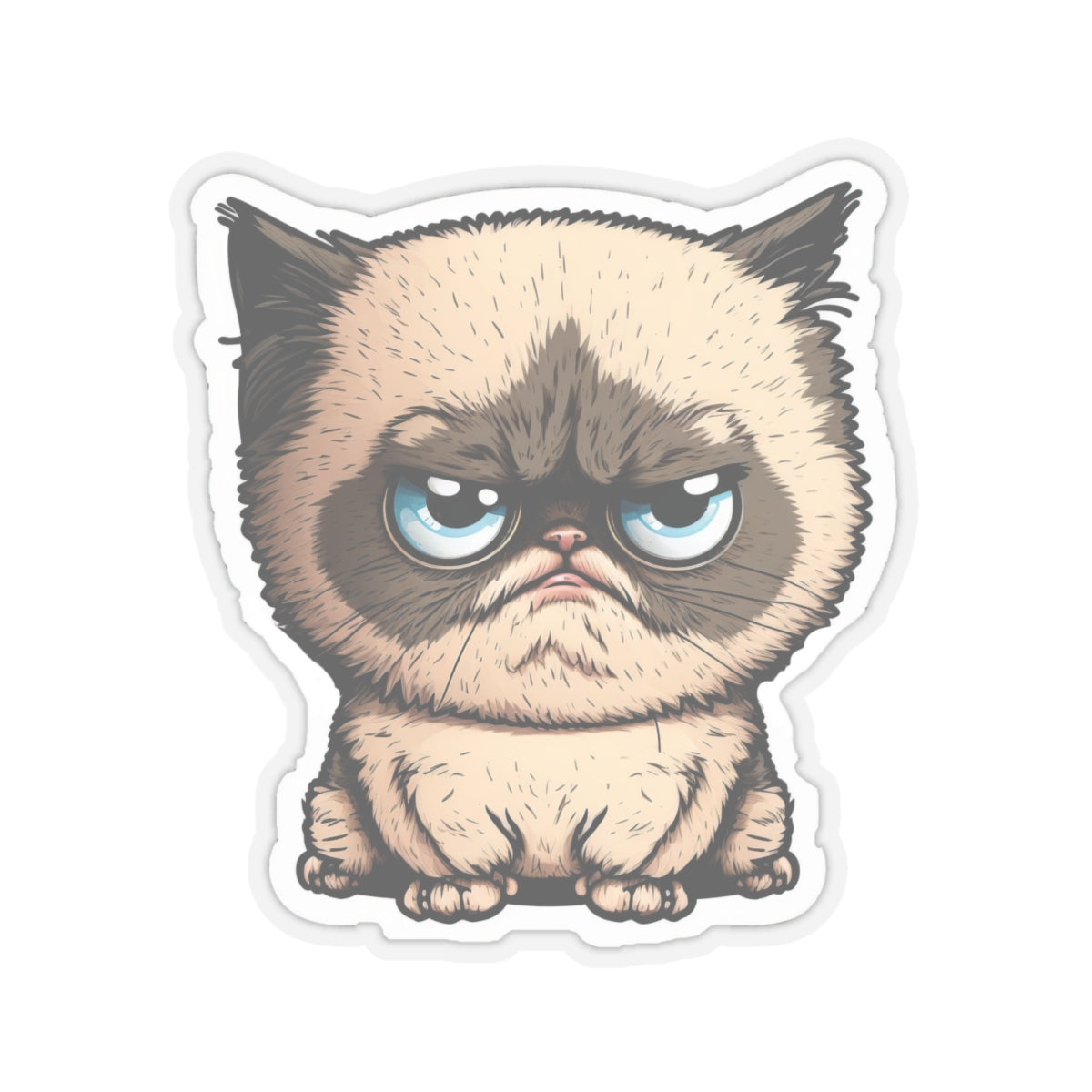 Kiss-Cut Sticker of cute funny cat kitten for your collection