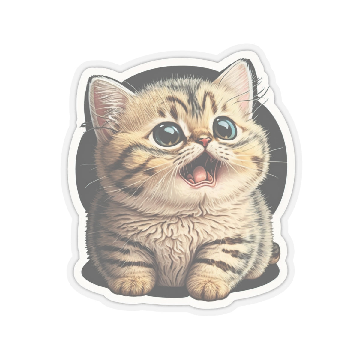 Kiss-Cut Sticker of cute funny burmilla cat kitten for your collection
