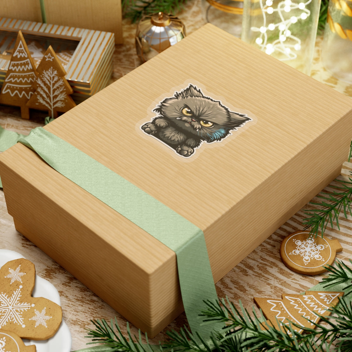Kiss-Cut Sticker of cute funny cat kitten for your collection
