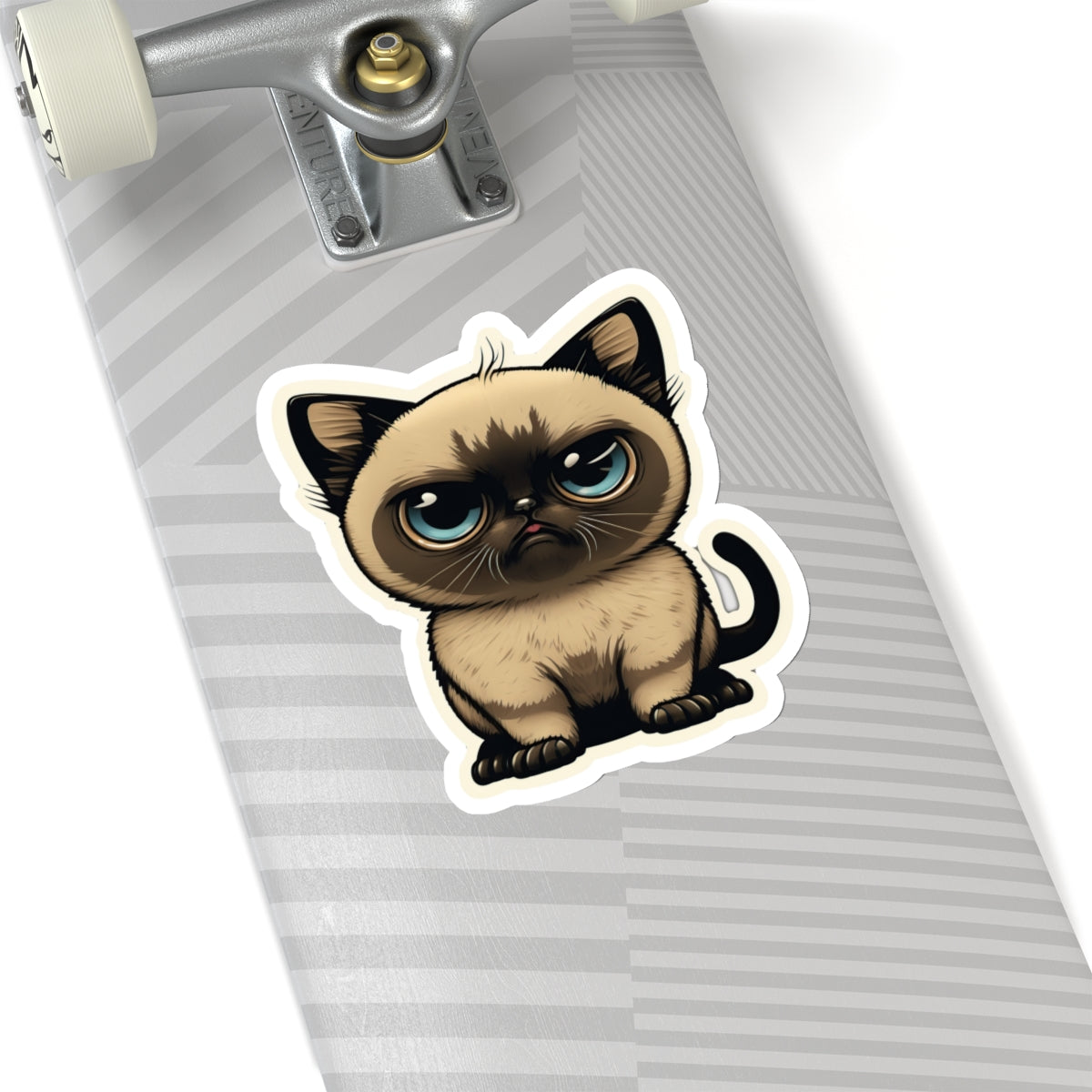 Kiss-Cut Sticker of cute funny siamise cat kitten for your collection