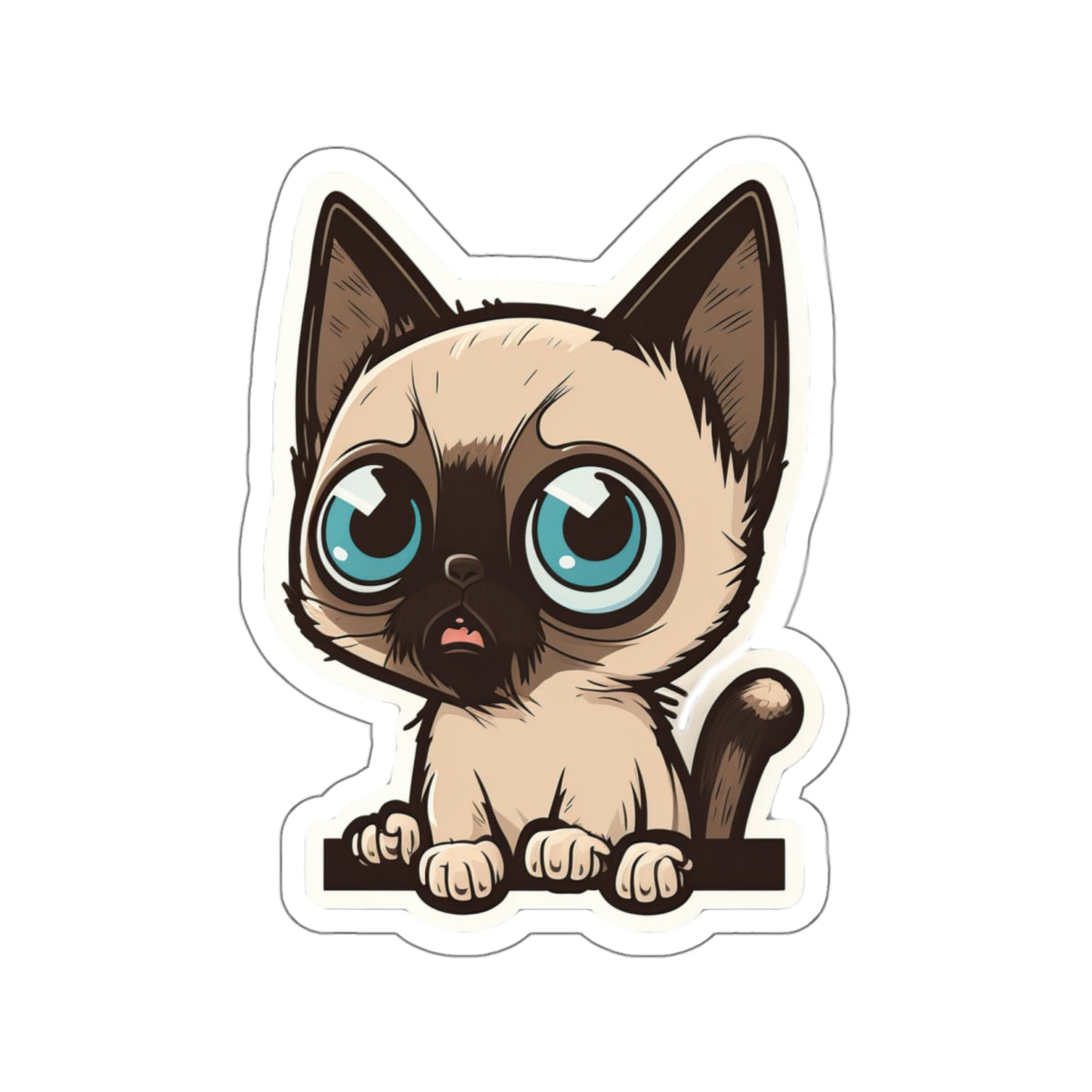 Kiss-Cut Sticker of cute funny cat kitten for your collection