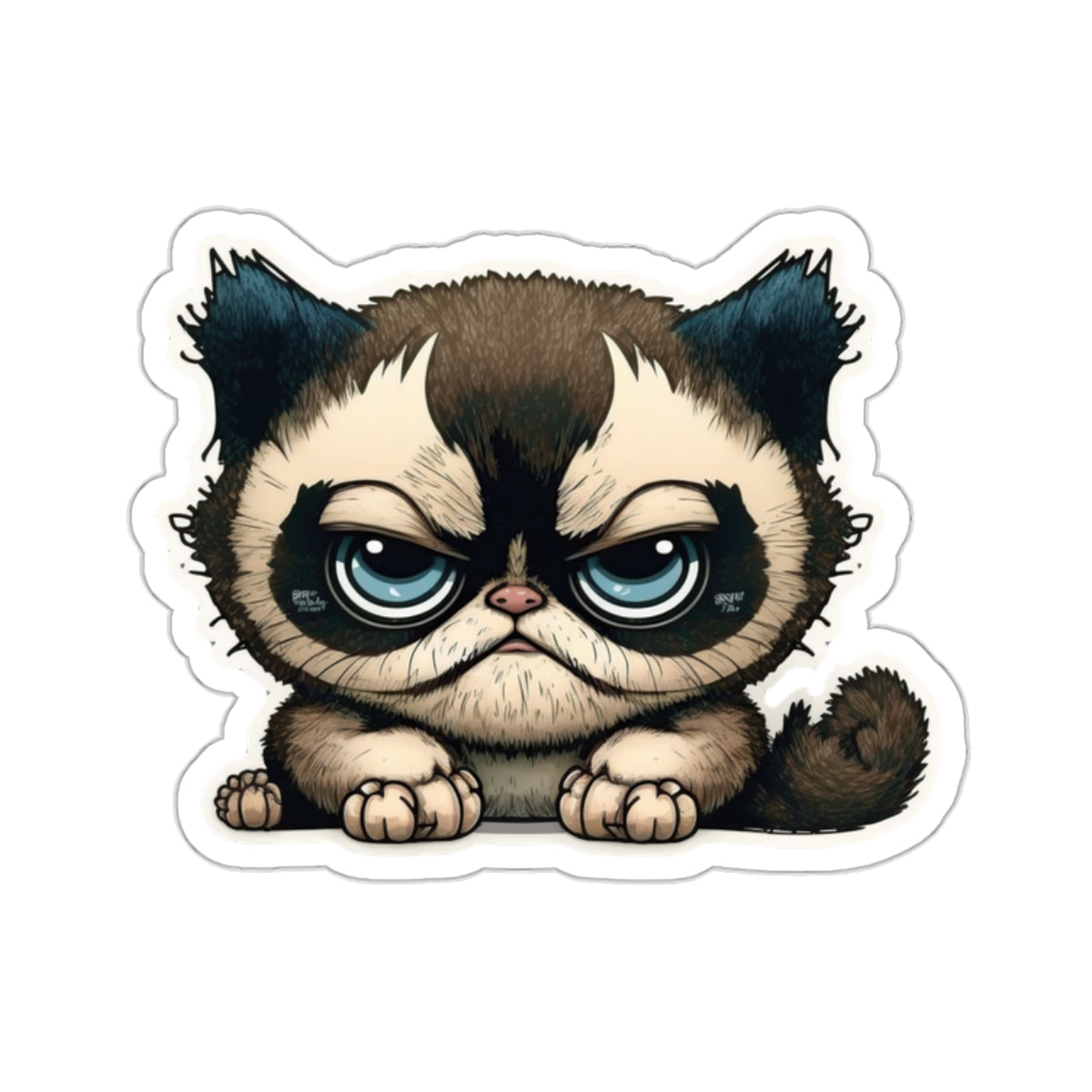 Kiss-Cut Sticker of cute funny cat kitten for your collection