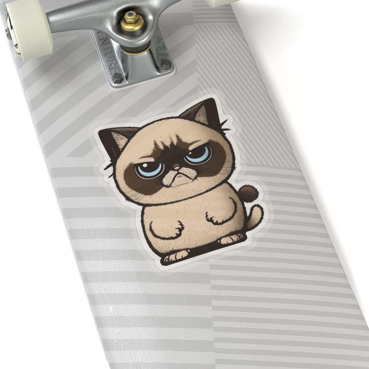 Kiss-Cut Sticker of cute funny grumpy siamise cat kitten for your collection